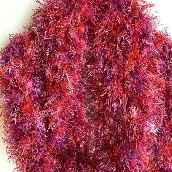 Peace of Cake fuzzy bright scarf NWT - Picture 3 of 5